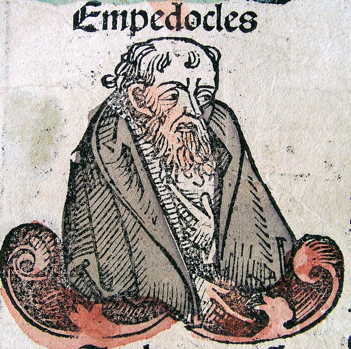 Medieval representation of Empedocles