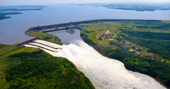 Itaipu hydroelectric plant, largest hydroelectric plant in the Americas