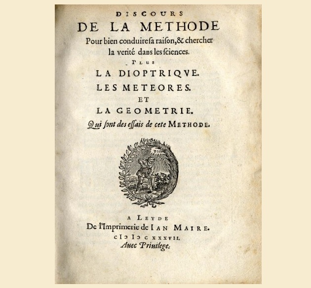 Example of the first edition of Discourse on Method, 1637