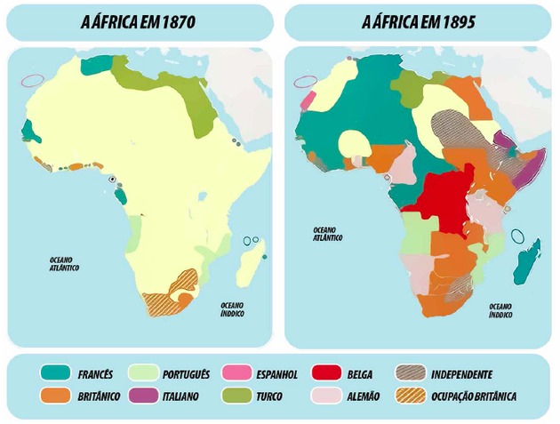 Africa at two different times in its history