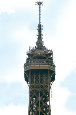 Detail of the top of Eiffel Tower