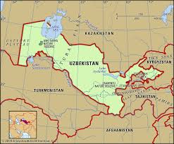 Map or location of Uzbekistan