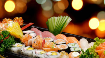 Sushis and sahimis are an example of Japanese cuisine