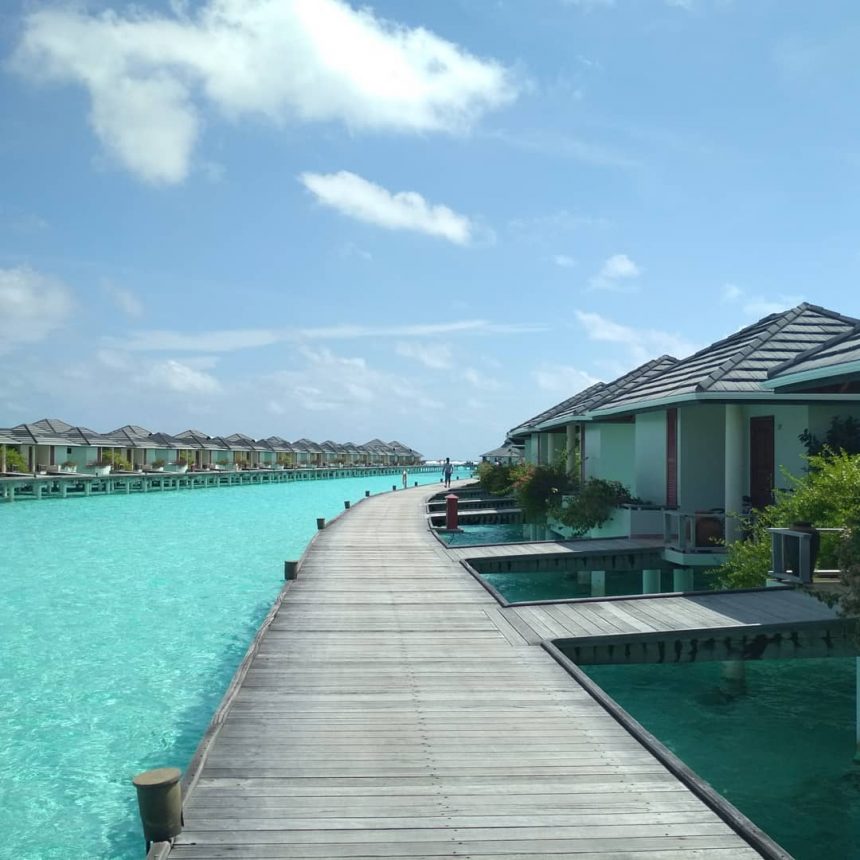 Typical Maldivian resort