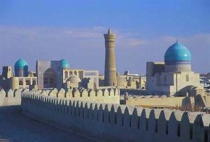 View of one of the great mosques of Uzbekistan
