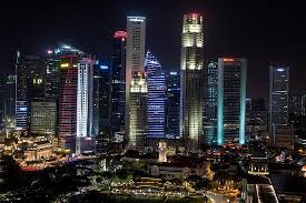View of the financial district Singapor