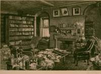 Darwin's New Study at Down House , etching made shortly after his death by Haig Axel .