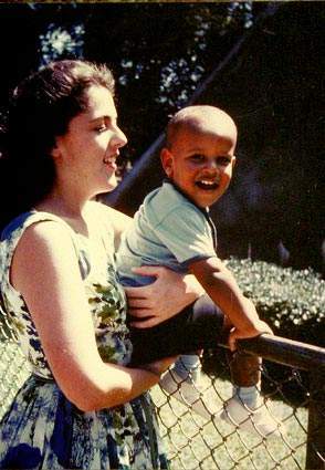 Obama and his mother Ann Dunham