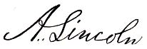 Signature of Abraham Lincoln.