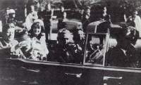 The presidential car moments before the assassination.