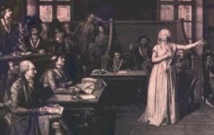 Marie Antoinette is taken to the Revolutionary Court