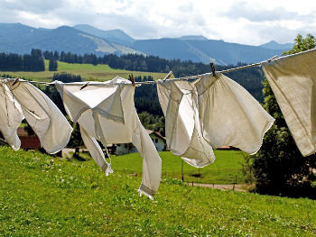 Clothes dry by evaporation