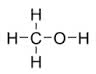 Structural formula of methanol