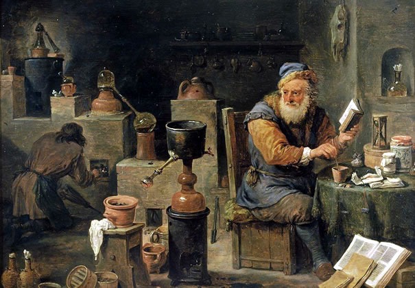 The alchemist (1640-1650), by David Teniers, the young