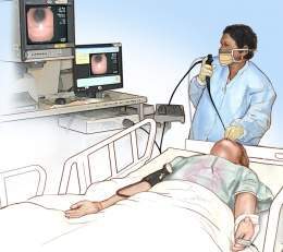 It is a test to visualize the airways and diagnose lung disease. This test can also be used to treat some lung conditions.